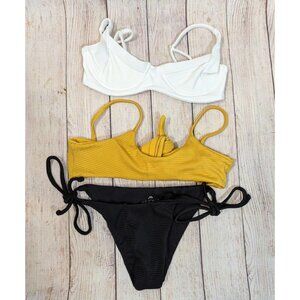 ARIZONA DAPHNE Women's BUNDLE LOT Bikini Pieces Tops and Bottoms SIZE SMALL